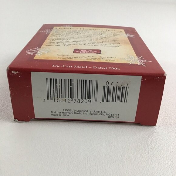 Hallmark Keepsake Christmas Ornament Lionel Train Hiawatha Tender Die Cast 2004 - Picture 6 of 6